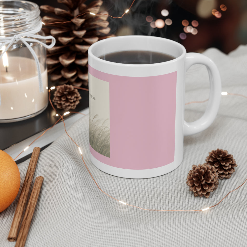 "LET THINGS UNFOLD" Black Cat Mug | College Girl Gift | Fashion | KayKay Classics
