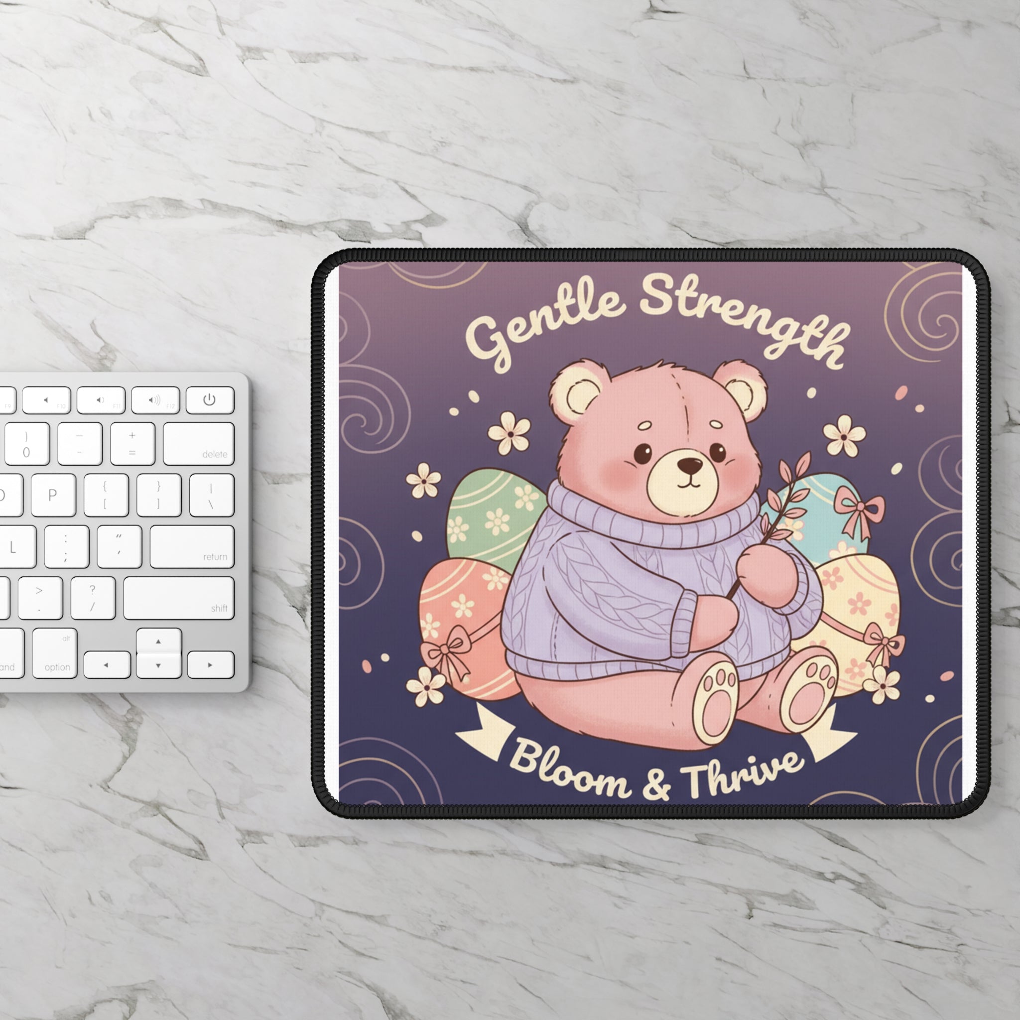 Bear Mouse Pad – Gentle Strength Bloom Thrive