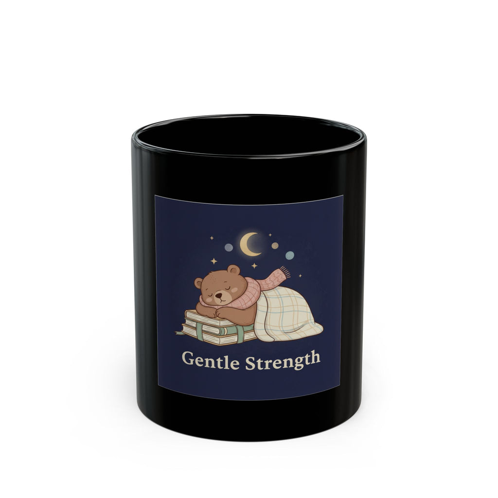Bear Black Mug 11oz – Gentle Strength