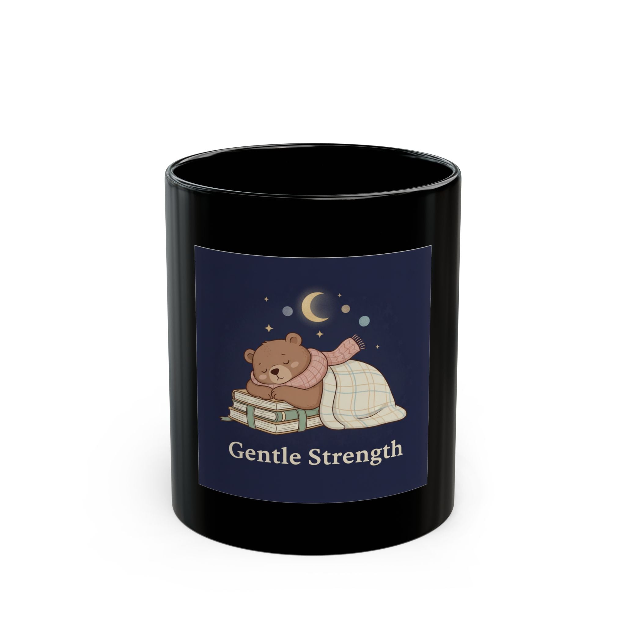 Bear Black Mug 11oz – Gentle Strength