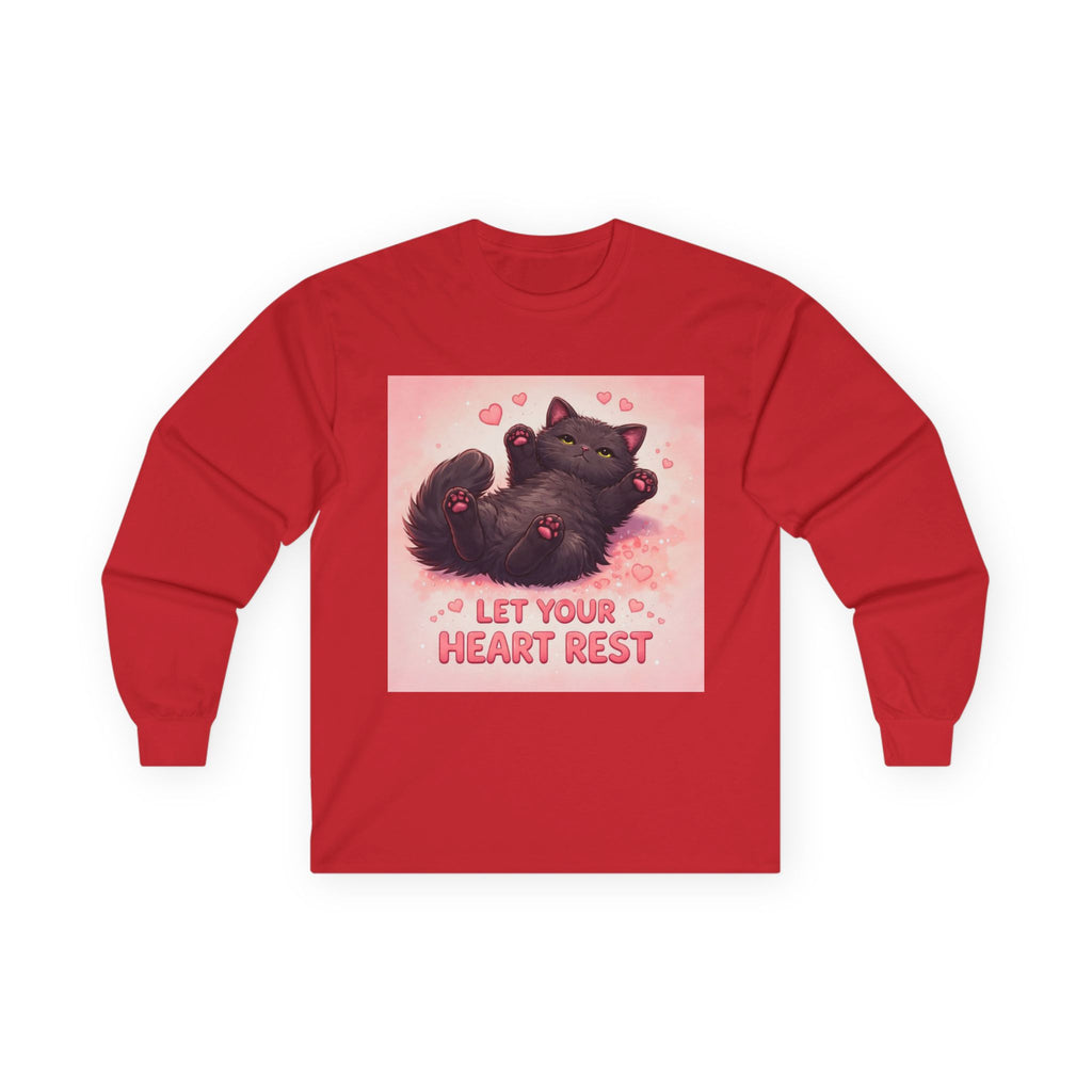 LET YOUR HEART REST Cat Long Sleeve Tee