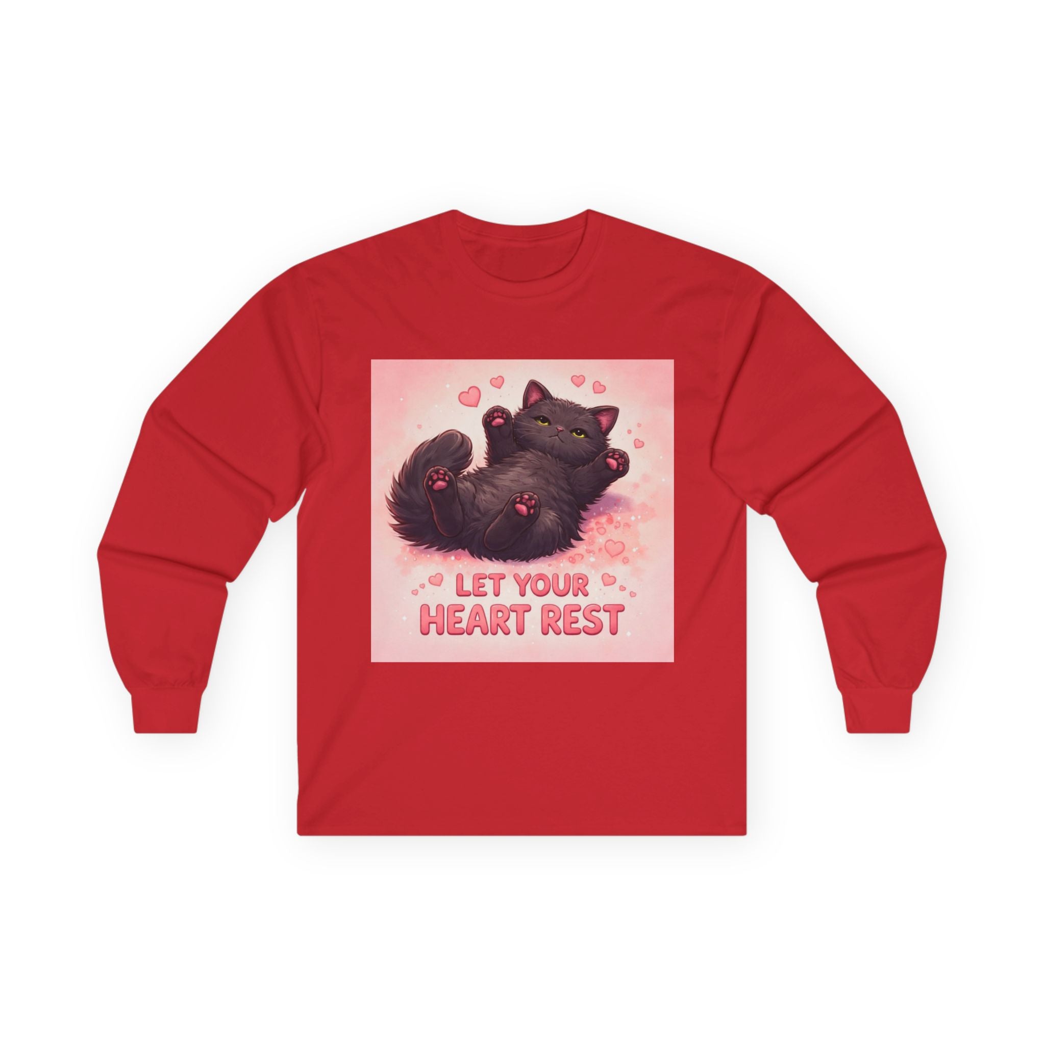 LET YOUR HEART REST Cat Long Sleeve Tee