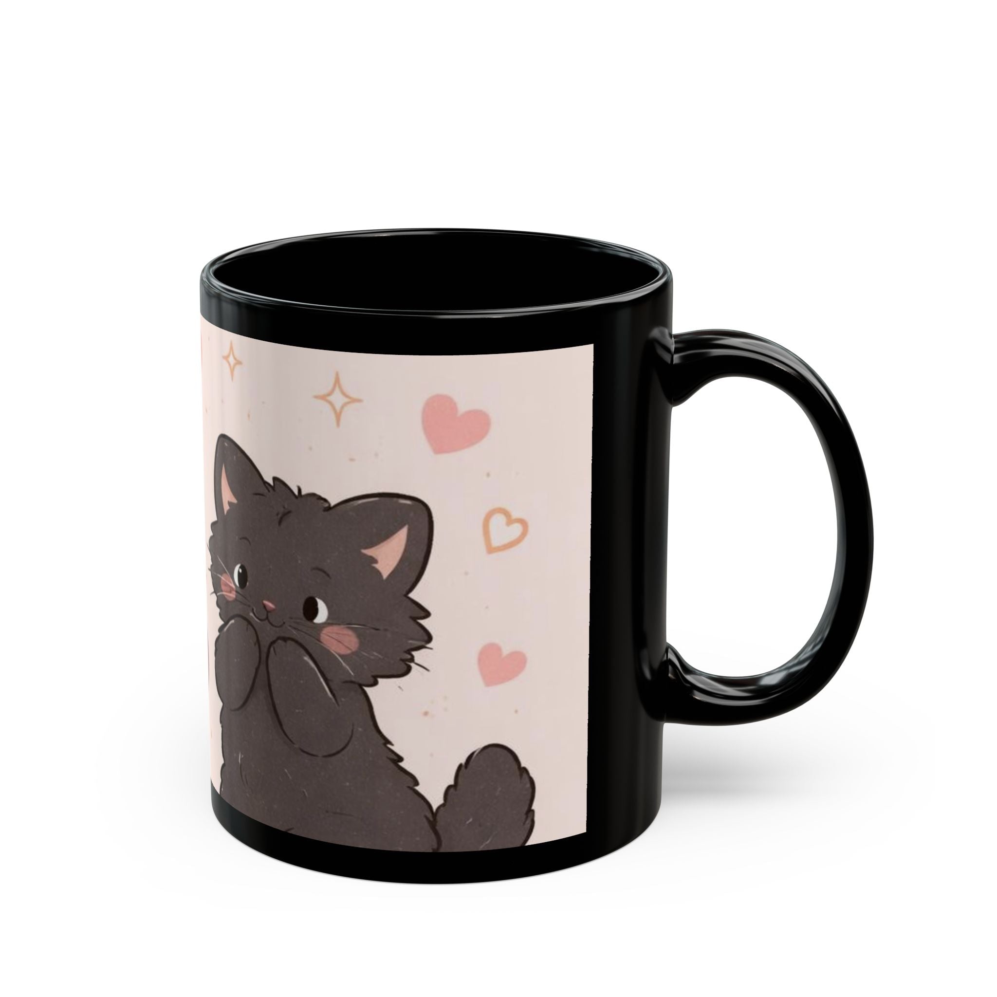 LOVE CAN BE SOFT Black Mug