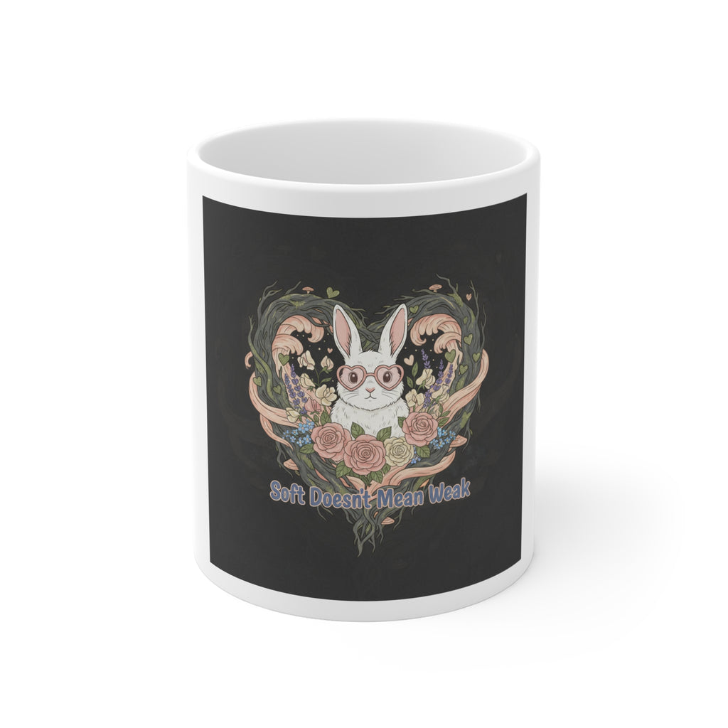 Soft Doesnt Mean Weak Rabbit Mug 11oz