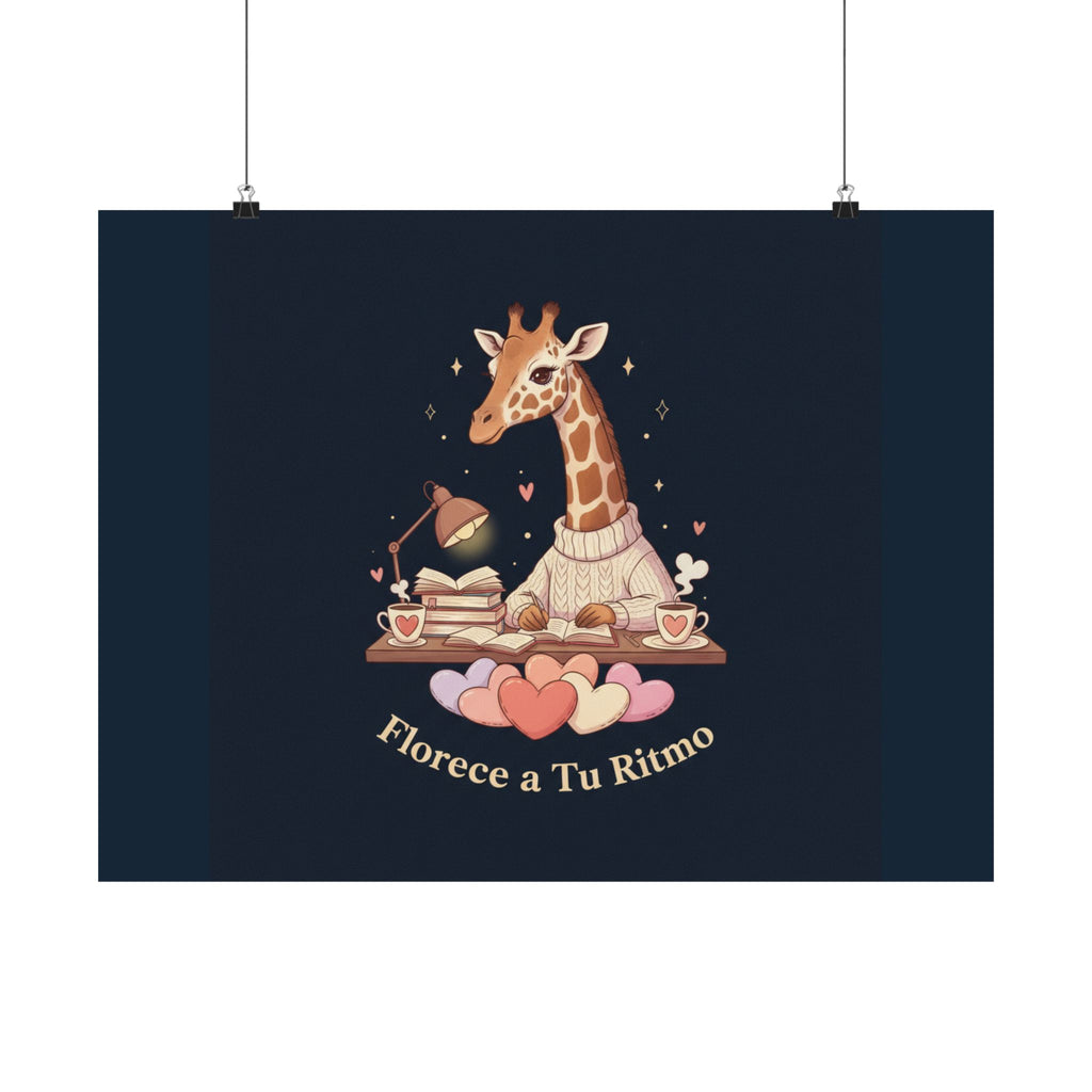 Florece a Tu Ritmo Giraffe Poster