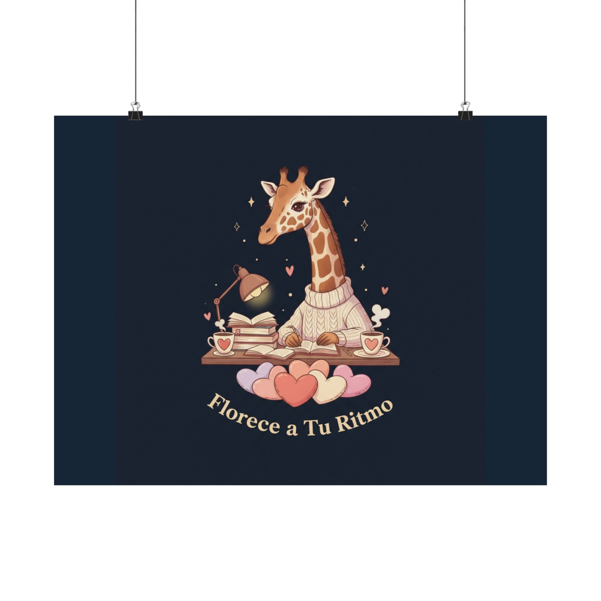 Florece a Tu Ritmo Giraffe Poster
