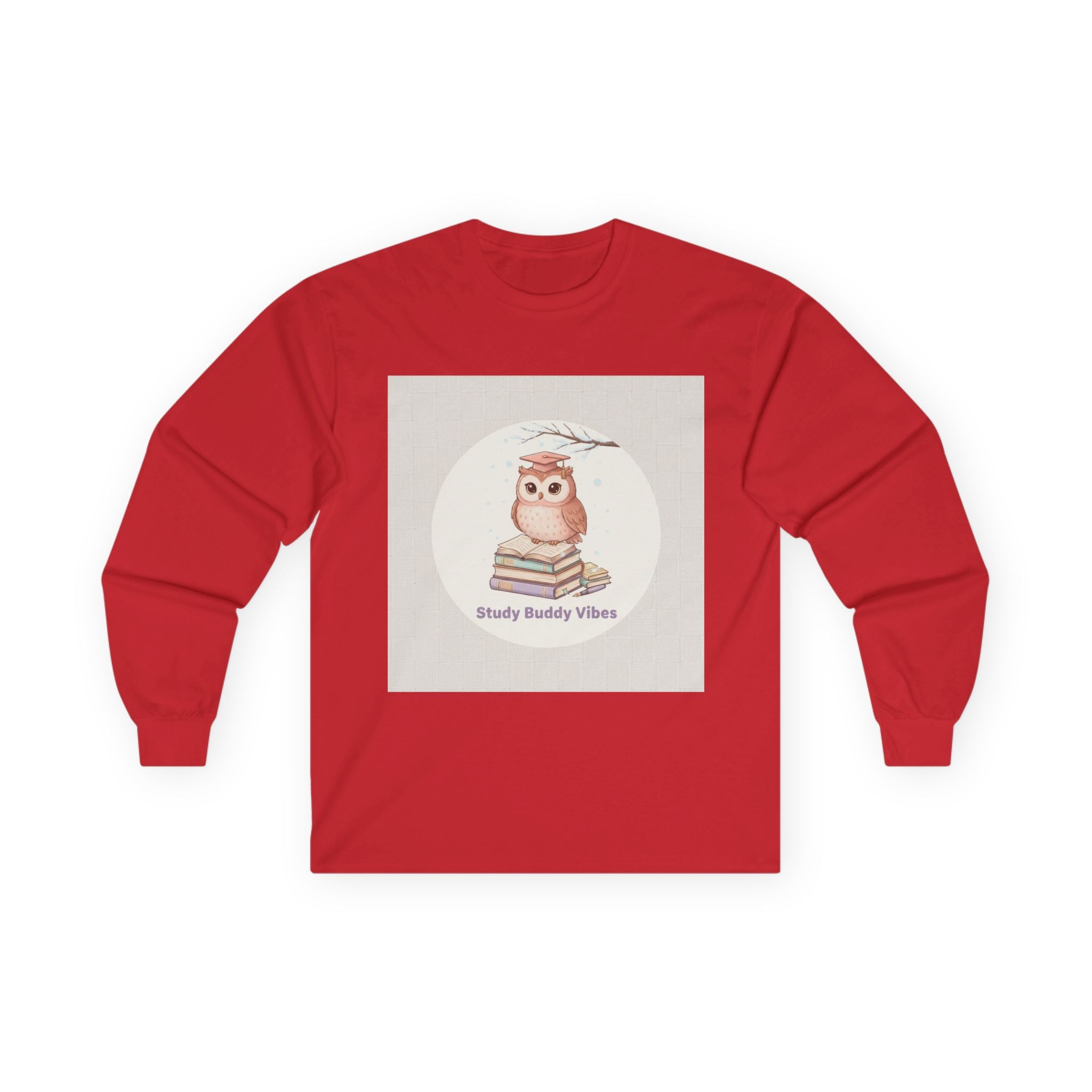 Study Buddy Vibes Owl Long Sleeve Tee