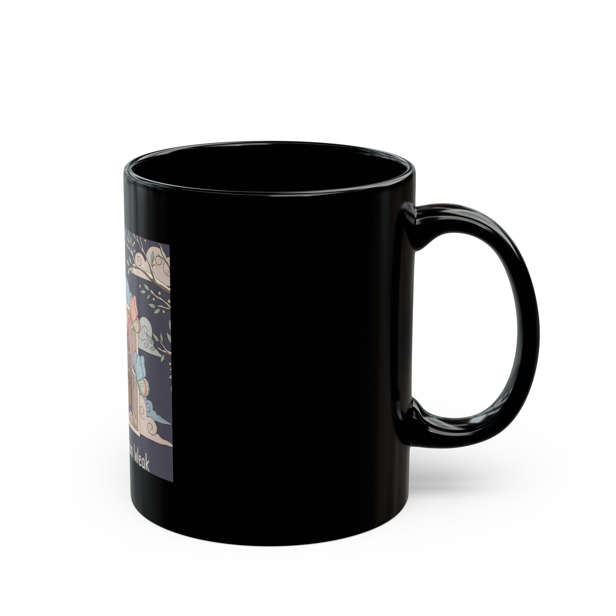 Butterflies Black Mug 11oz – Soft Doesnt Mean Weak
