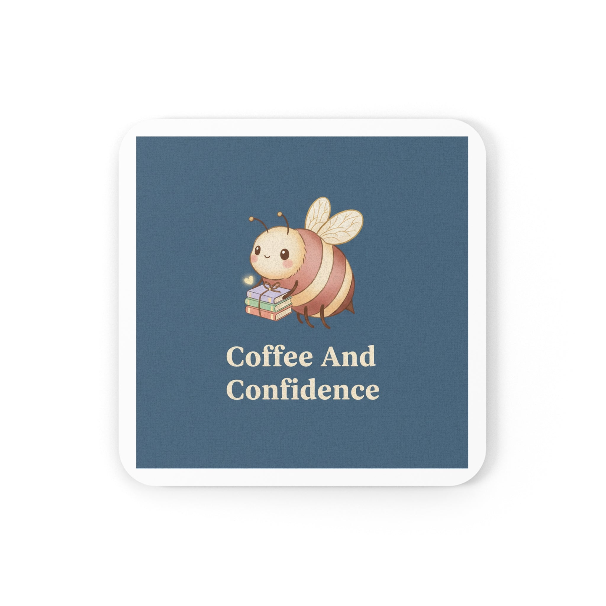 Bee Cork Coaster – Coffee and Confidence