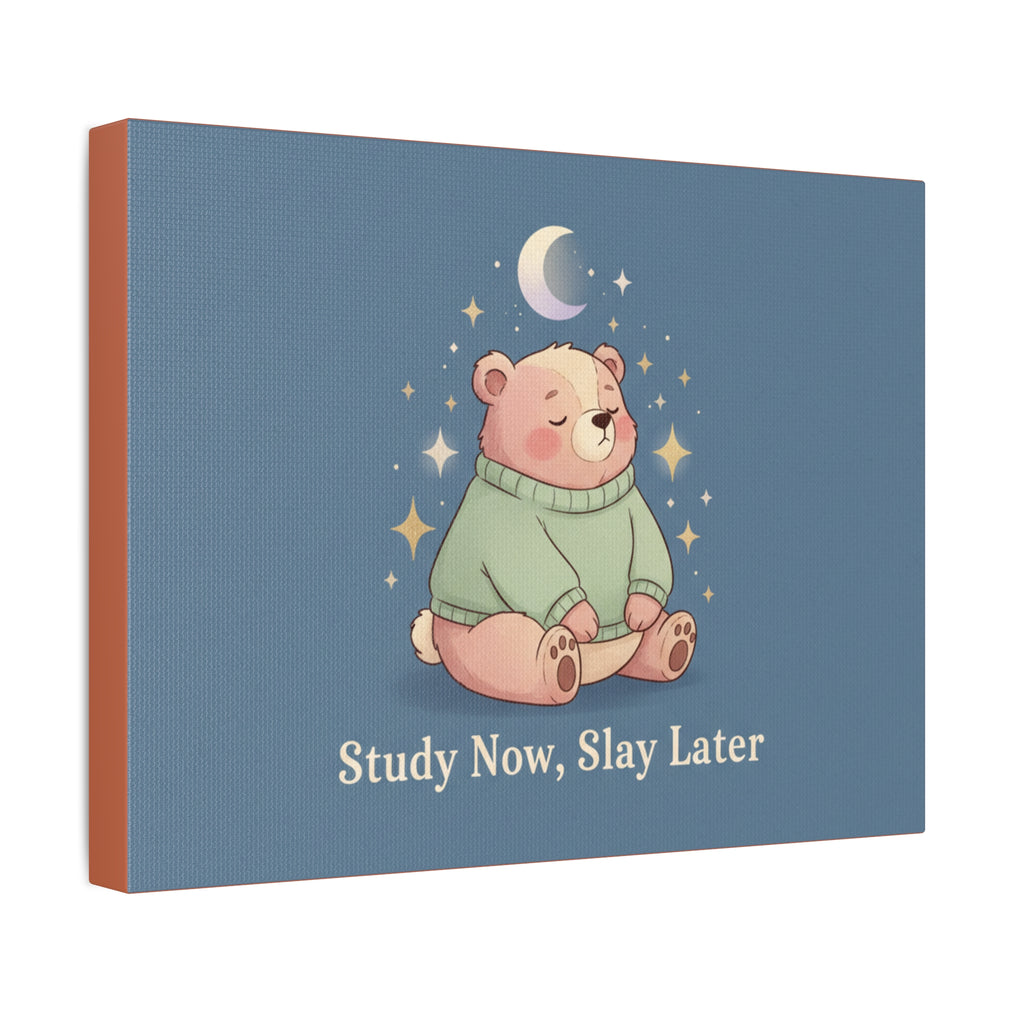 Bear Canvas Print – Study Now Slay Later