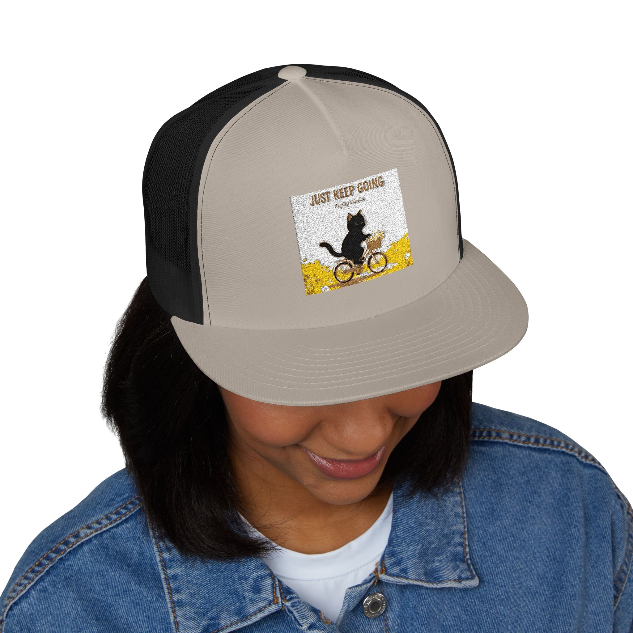 JUST KEEP GOING Trucker Cap