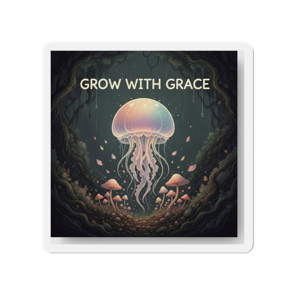 Kawaii Jellyfish Die-Cut Magnet – Grow With Grace