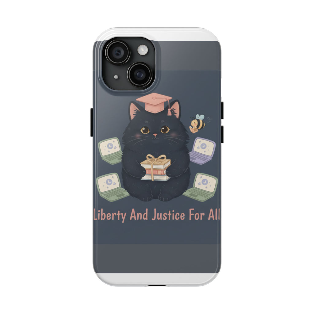 Black Cat Tough Phone Case – Liberty and Justice for All