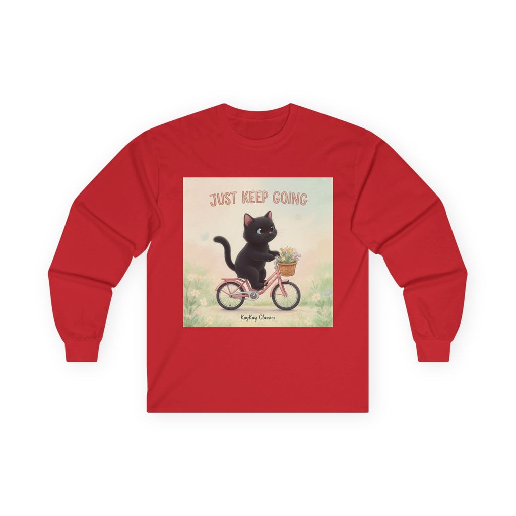 JUST KEEP GOING Cat Long Sleeve Tee