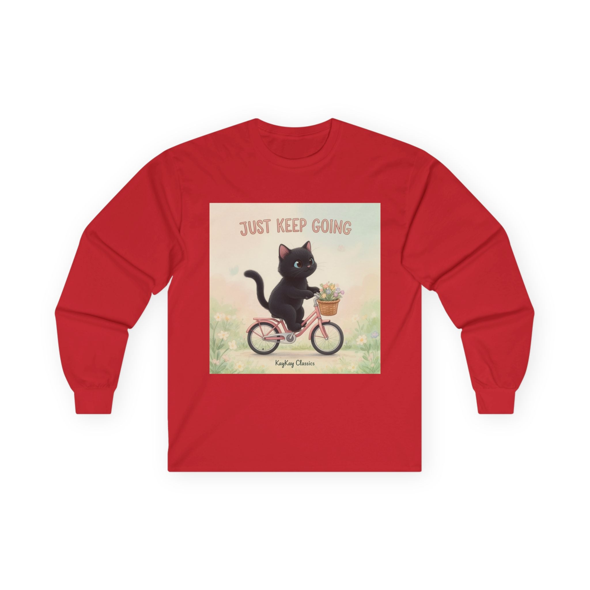 JUST KEEP GOING Cat Long Sleeve Tee