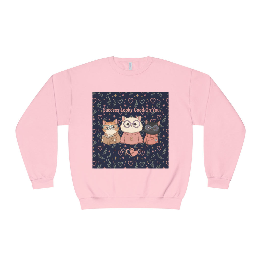 Cats With Glasses Crewneck Sweatshirt – Success Looks Good on You
