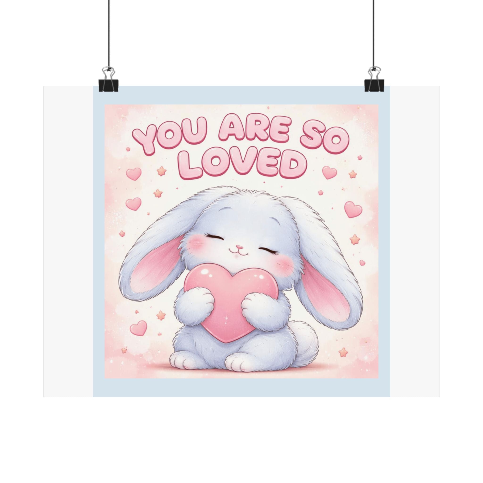 "YOU ARE SO LOVED" Black Cat Poster | College Girl Gift | Fashion | KayKay Classics