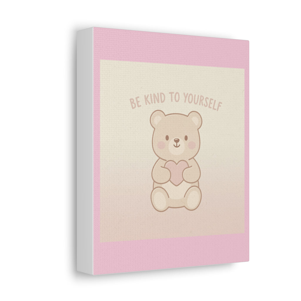 "BE KIND TO YOURSELF" Black Cat Canvas | College Girl Gift | Fashion | KayKay Classics