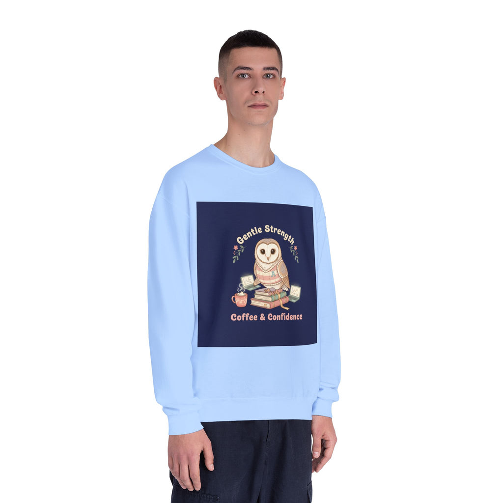 Owl Crewneck Sweatshirt – Gentle Strength Coffee Confidence