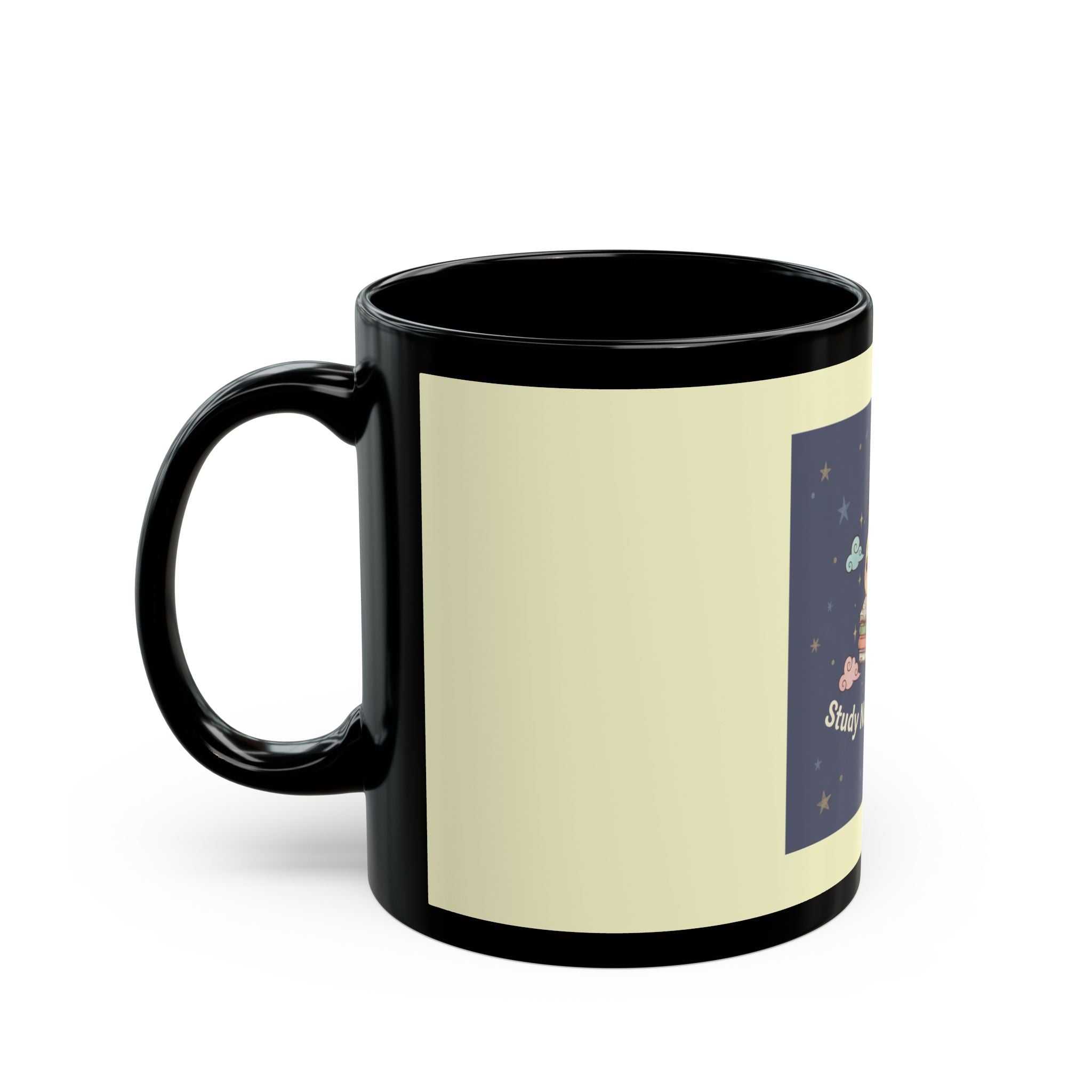 Bee Black Mug 11oz – Study Now, Slay Later