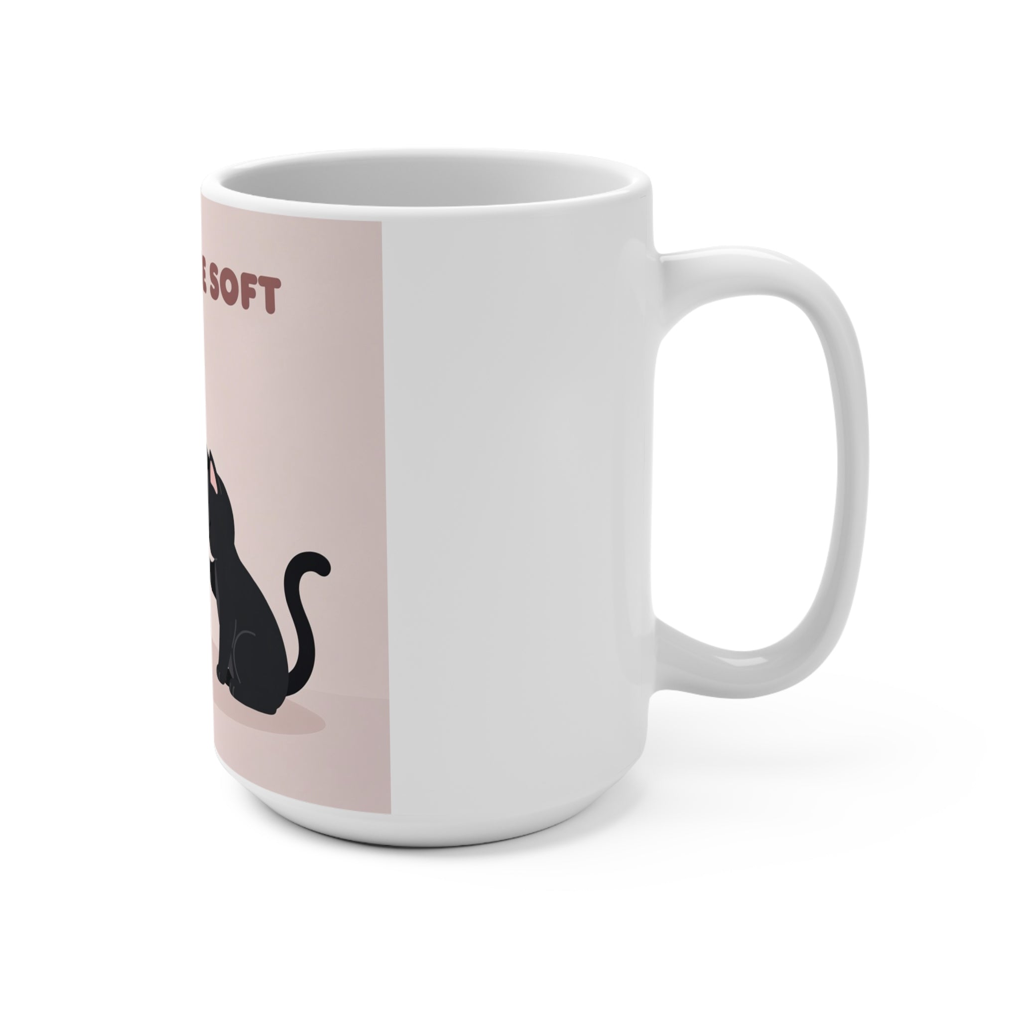 LOVE CAN BE SOFT Rabbit, cat Mug 15oz