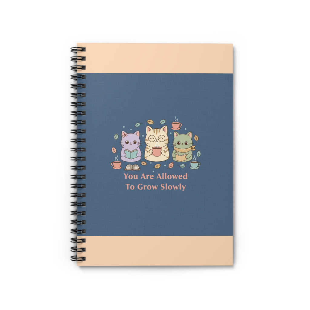 Cats With Glasses Spiral Notebook – You Are Allowed to Grow Slowly