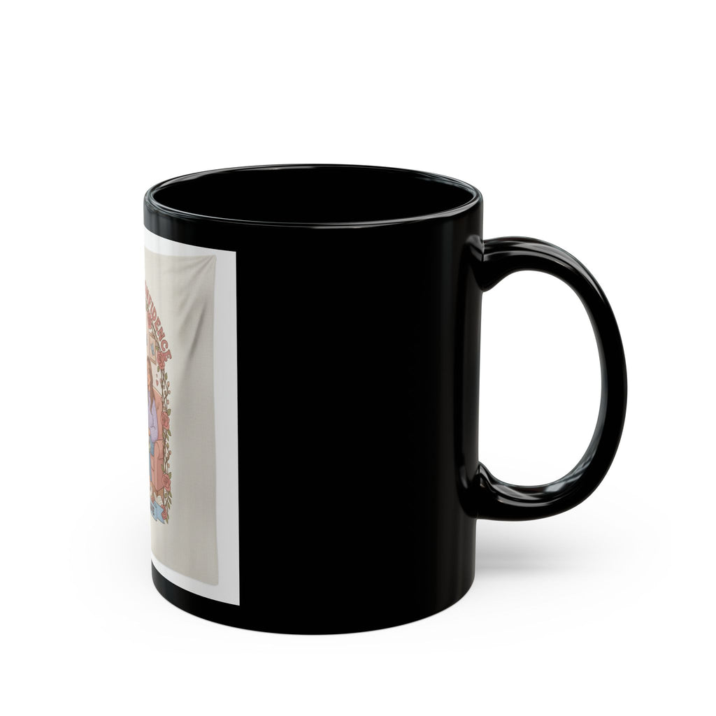 COFFEE AND CONFIDENCE Black Mug 11oz