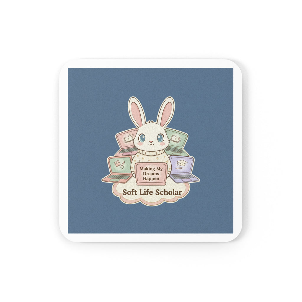 Bunny Cork Coaster – Making My Dreams Happen Soft Life Schola