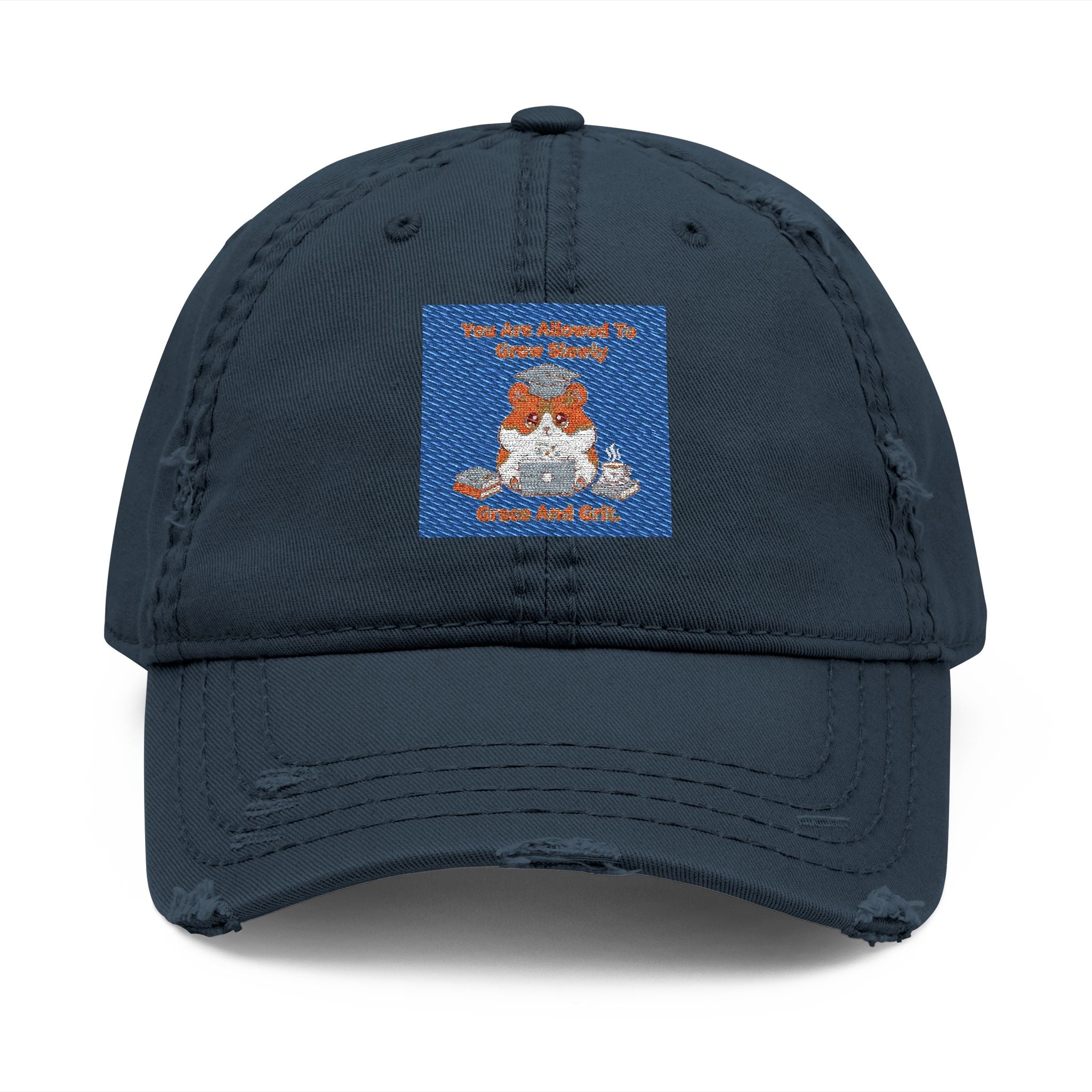 Hamster With Laptop Dad Hat – You Are Allowed to Grow Slowly Grace and