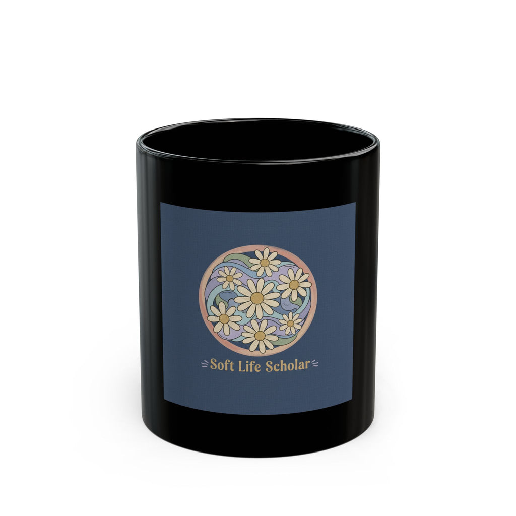 Soft Life Scholar Black Mug 11oz