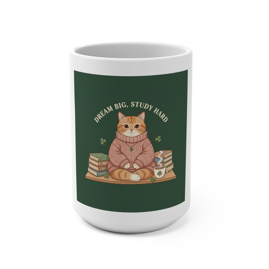Dream Big Study Hard Cozy bear Mug 15oz