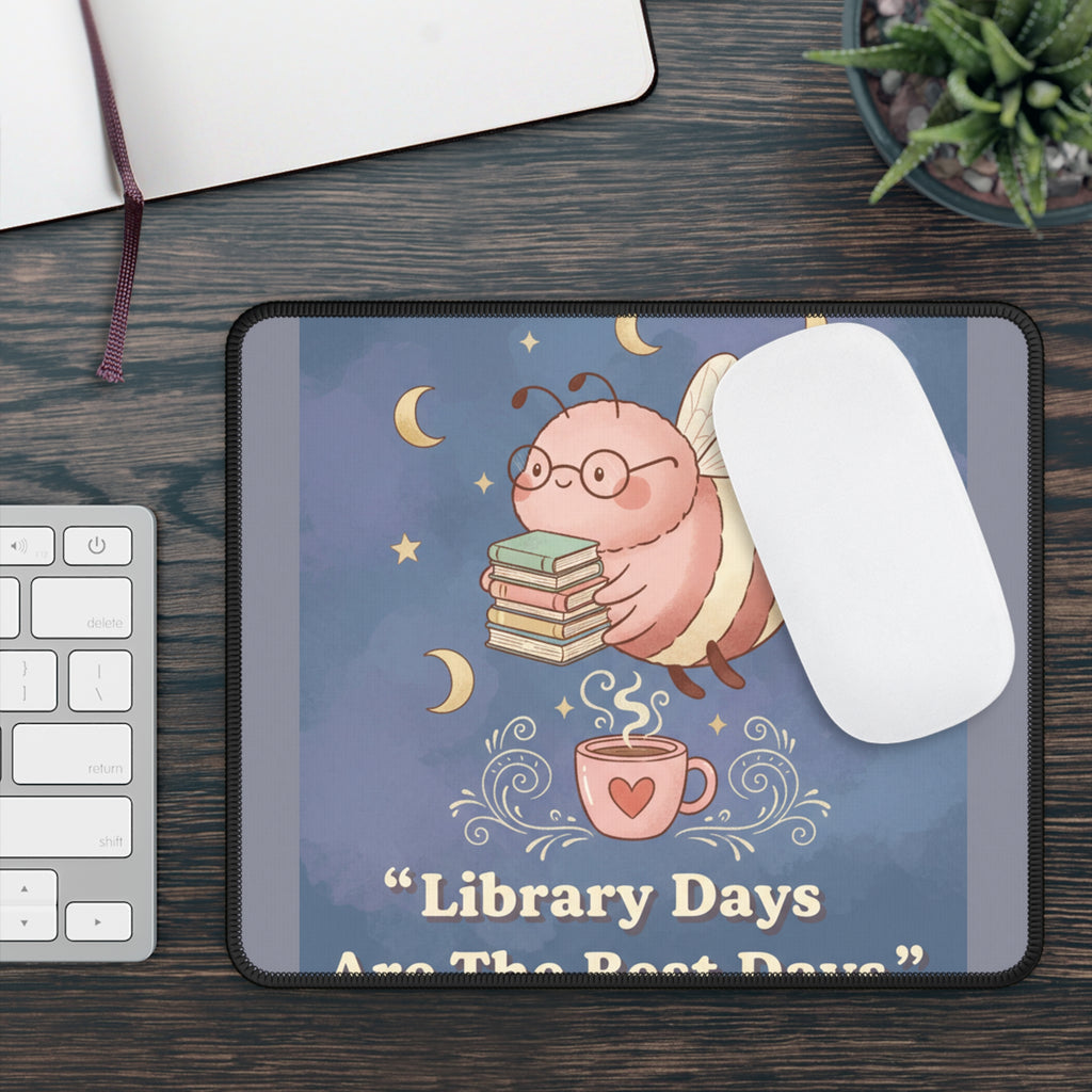 Bee Mouse Pad – Library Days Are the Best Days