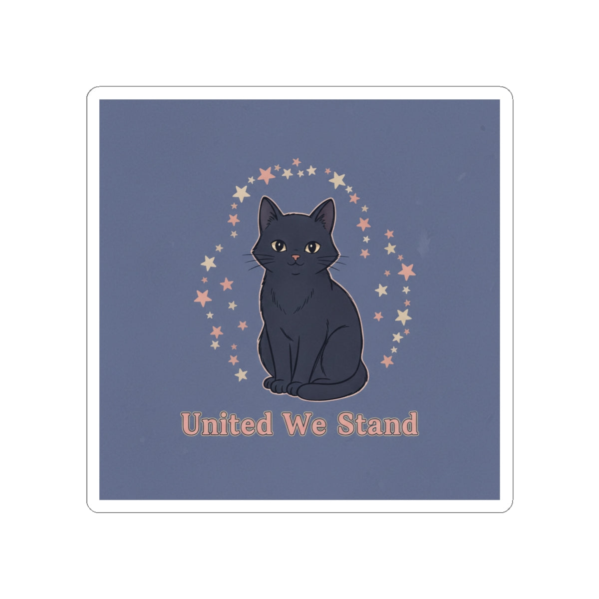 Black Cat Kiss-Cut Sticker – United We Stand