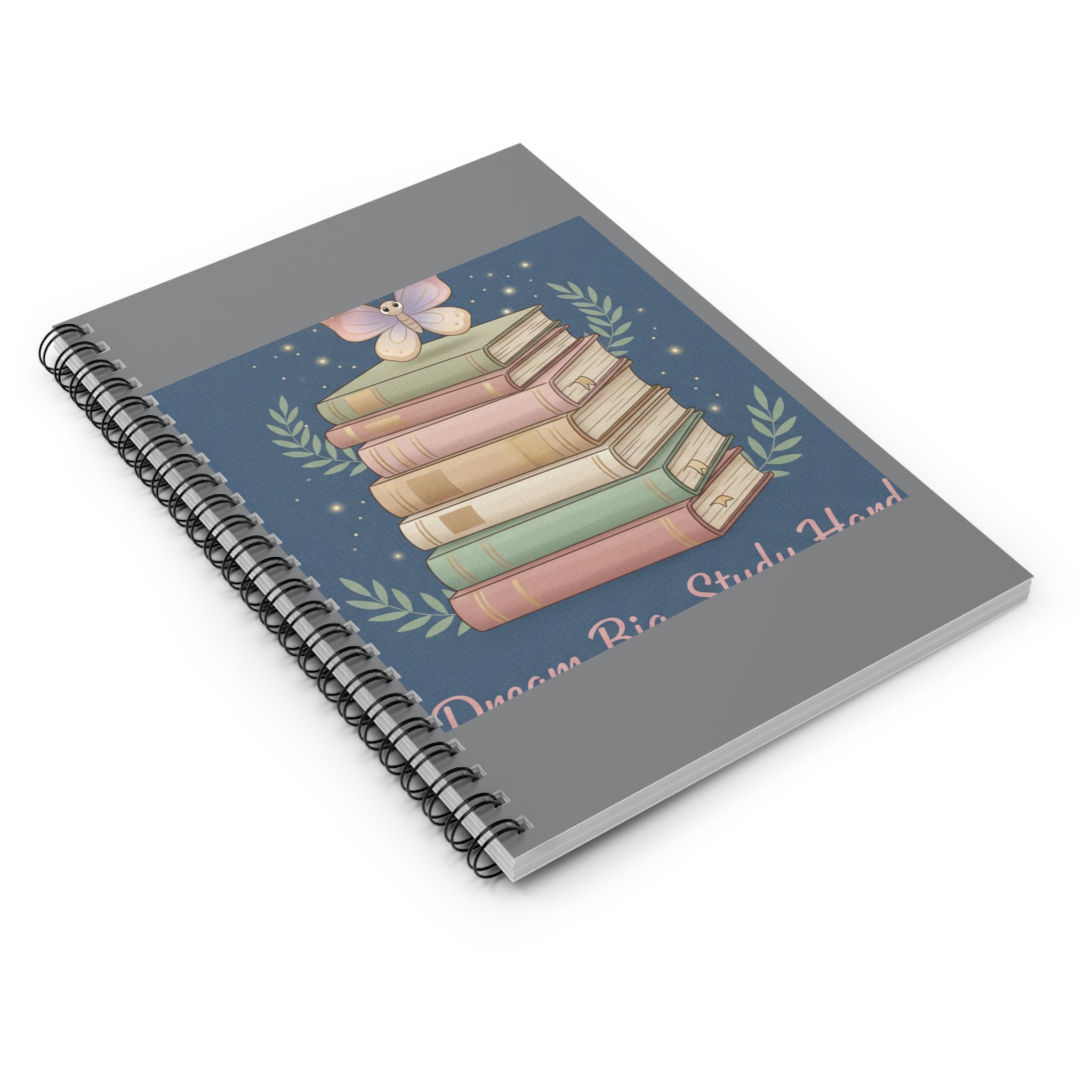 Butterfly Spiral Notebook – Dream Big Study Hard