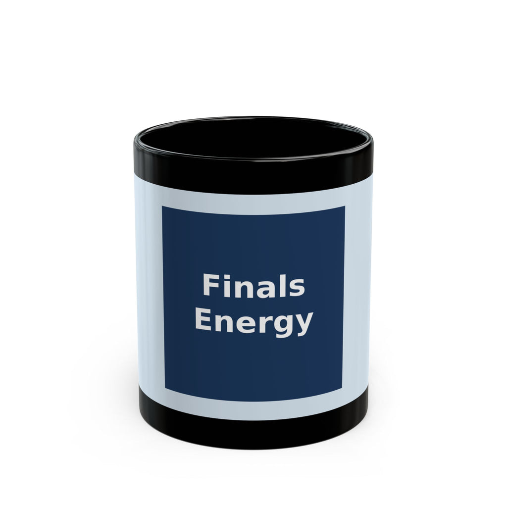 "Finals Energy" Black Cat Black Mug | College Girl Gift | Fashion | KayKay Classics