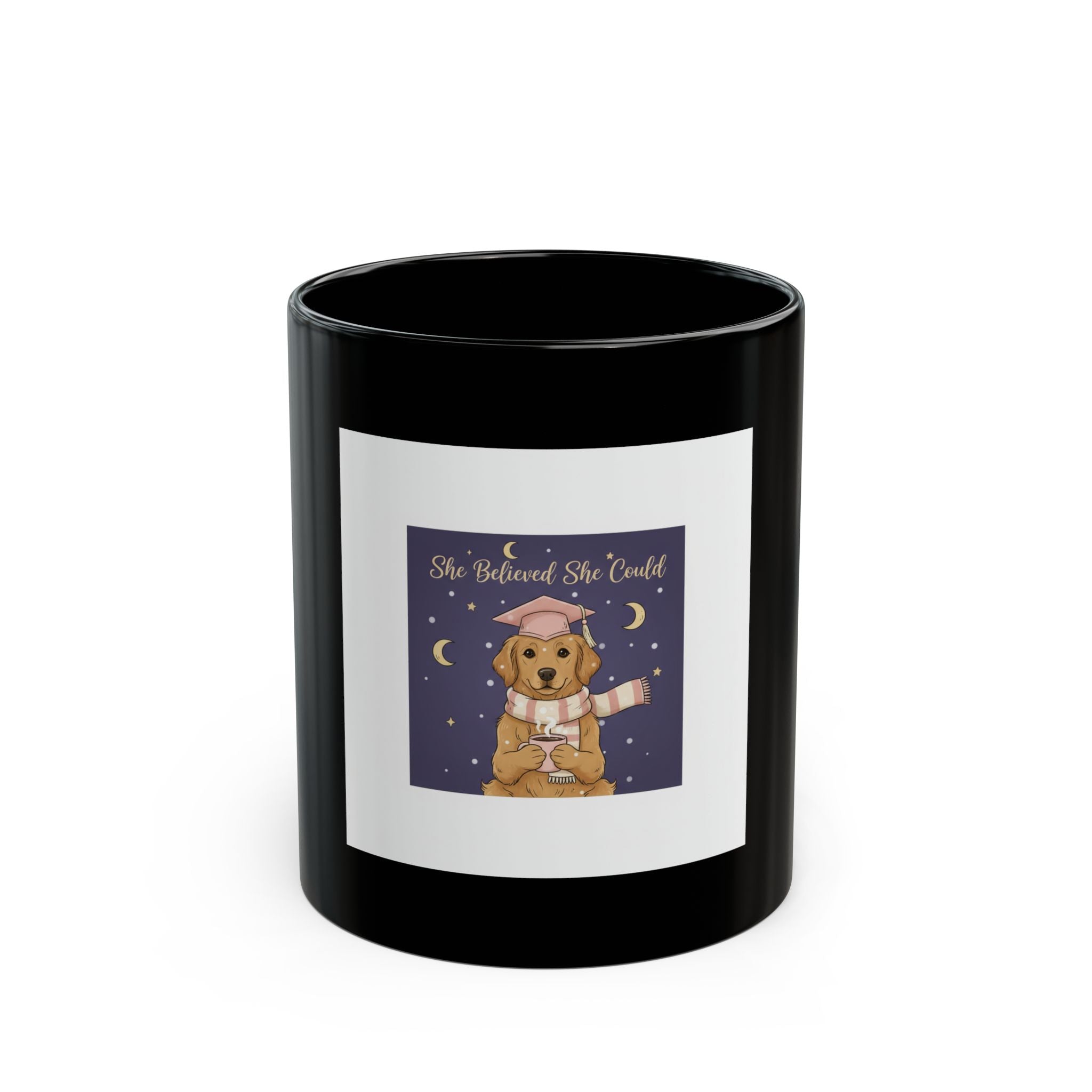 Bear Black Mug 11oz – She Believed She Could