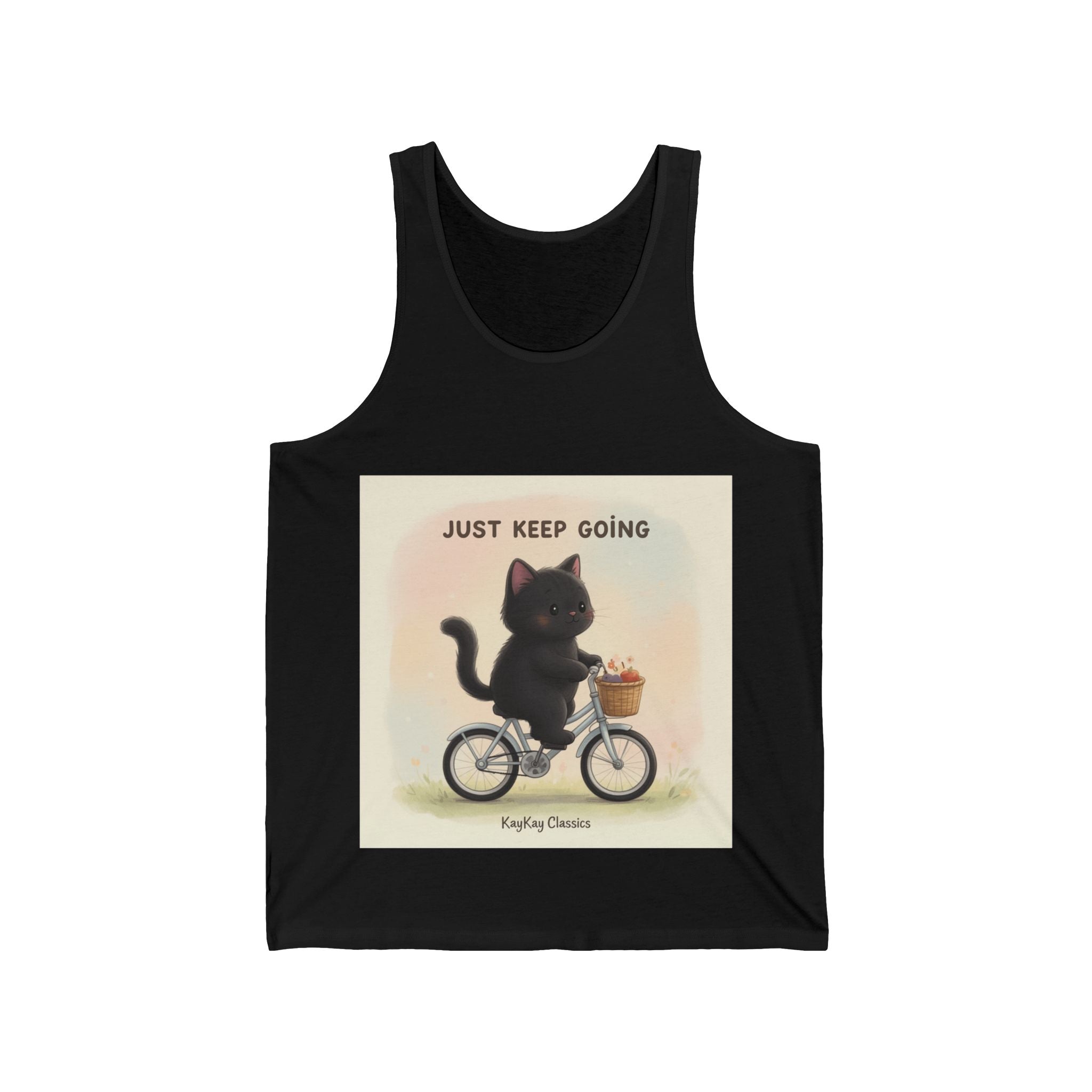 "Study Hard Dream Big" Black Cat Tank Top | College Girl Gift | Fashion | KayKay Classics