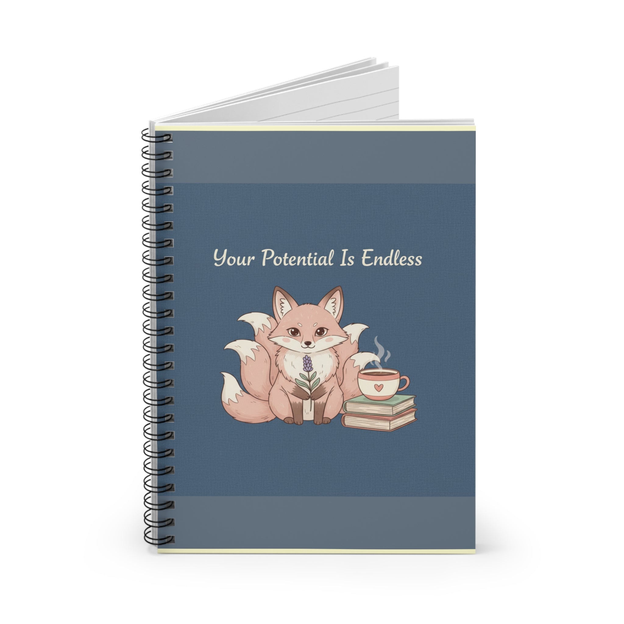 Kitsune Spiral Notebook – Your Potential is Endless
