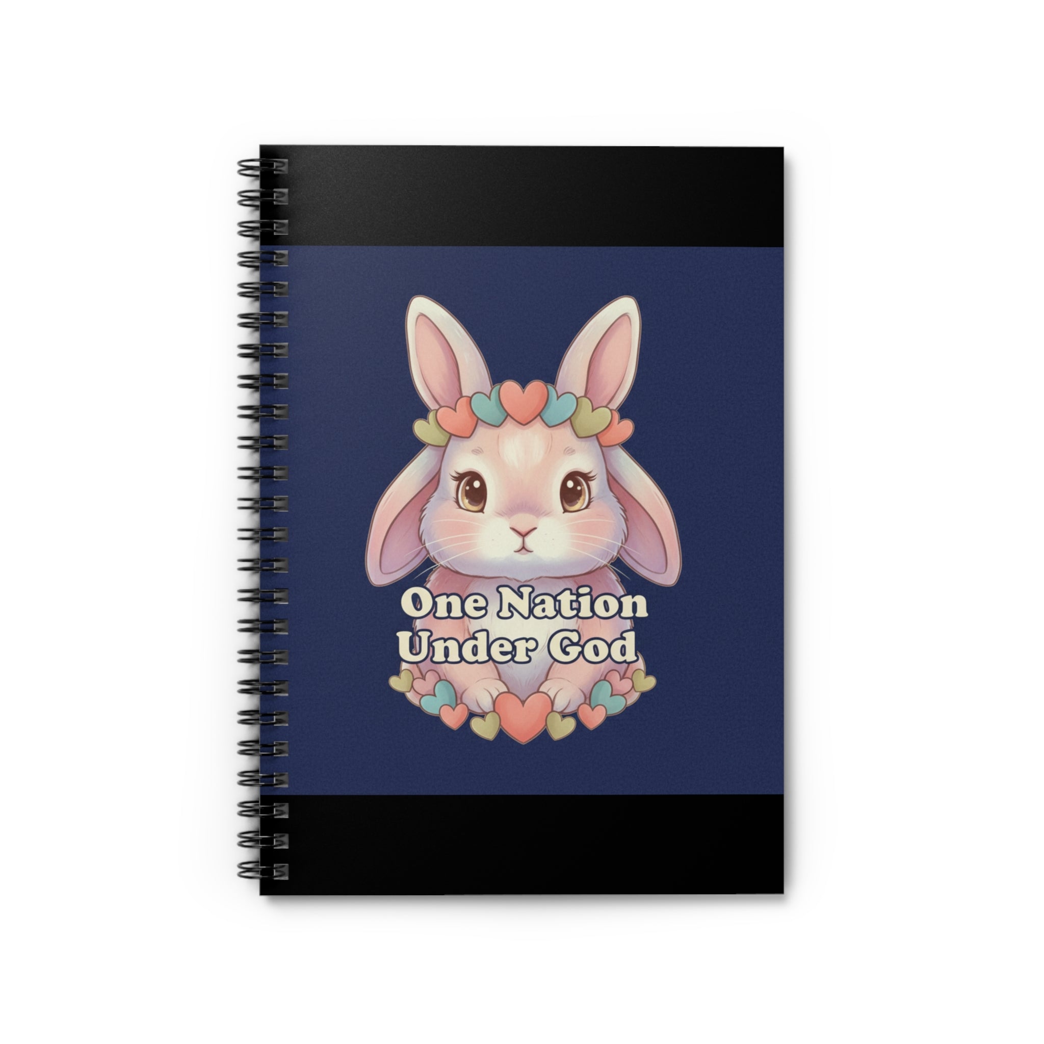 Bunny Spiral Notebook – One Nation Under God