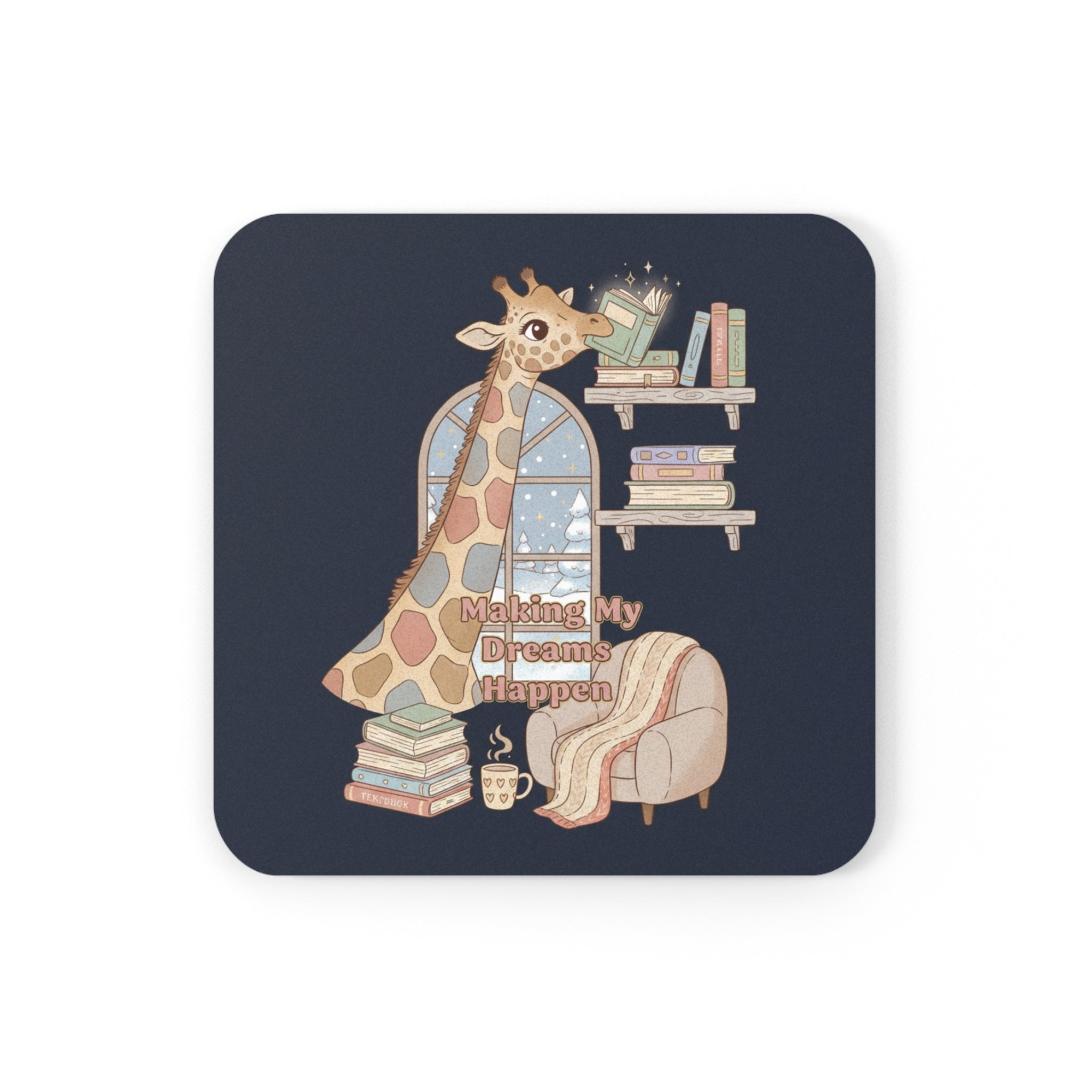 Giraffe Cork Coaster – Making My Dreams Happen