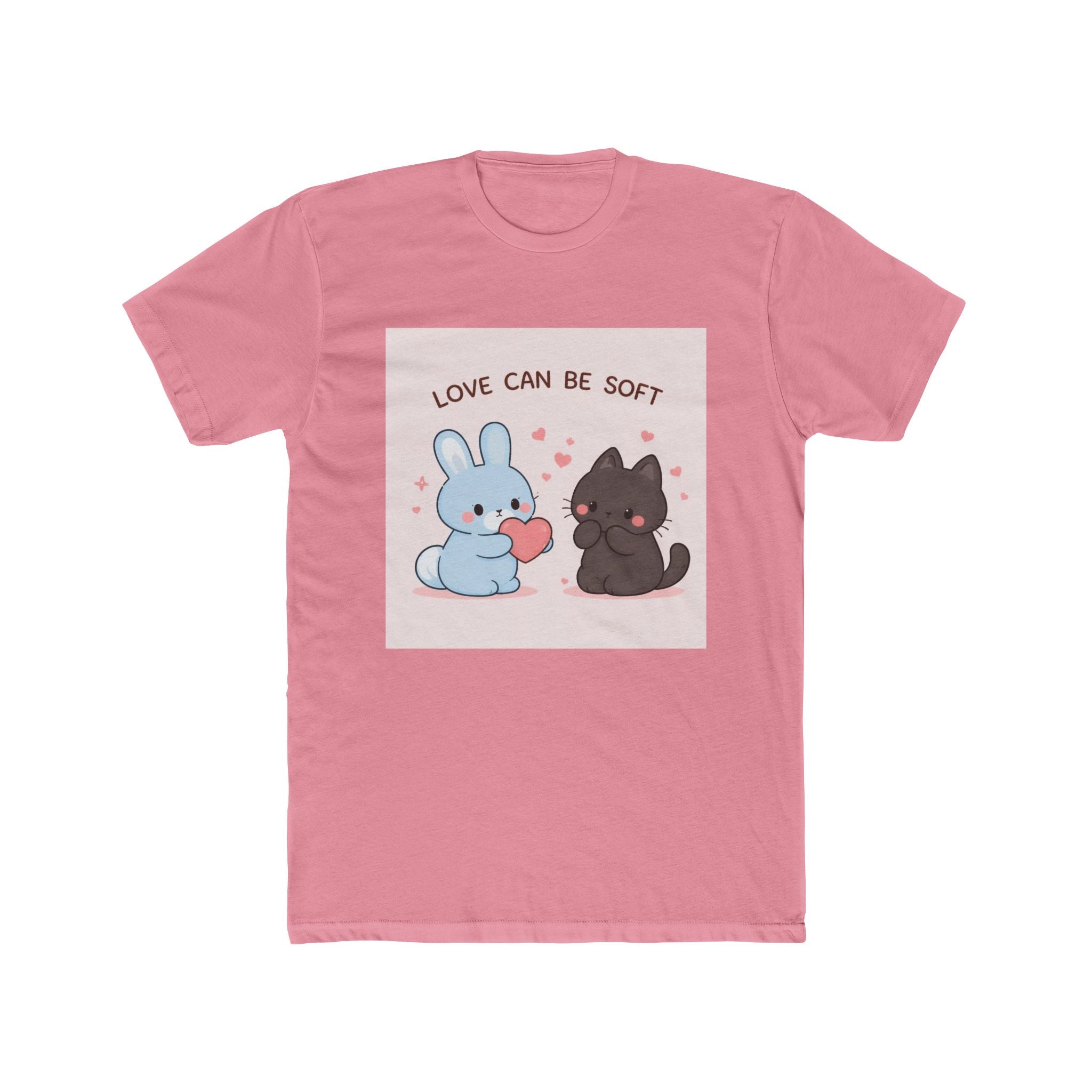 "LOVE CAN BE SOFT" Black Cat Unisex Tee | College Girl Gift | Fashion | KayKay Classics