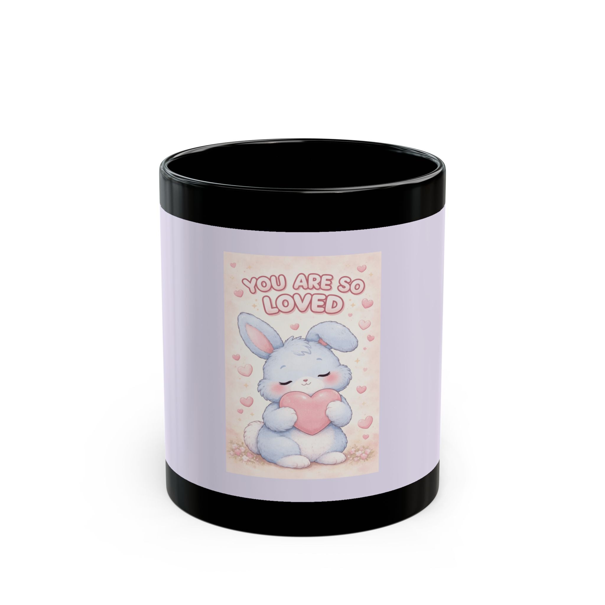 "YOU ARE SO LOVED" Black Cat Black Mug | College Girl Gift | Fashion | KayKay Classics