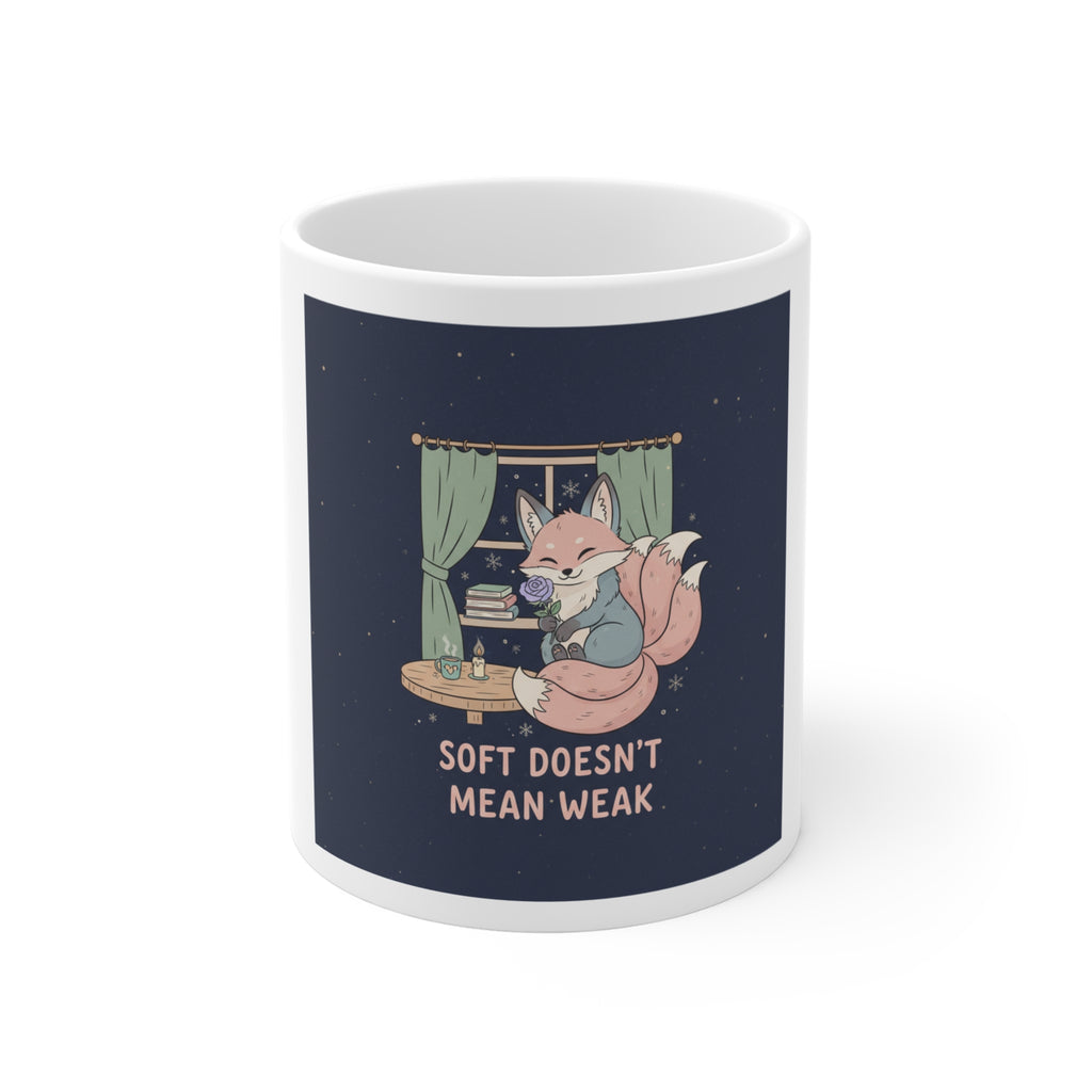 Bear Mug 11oz – Soft Doesnt Mean Weak