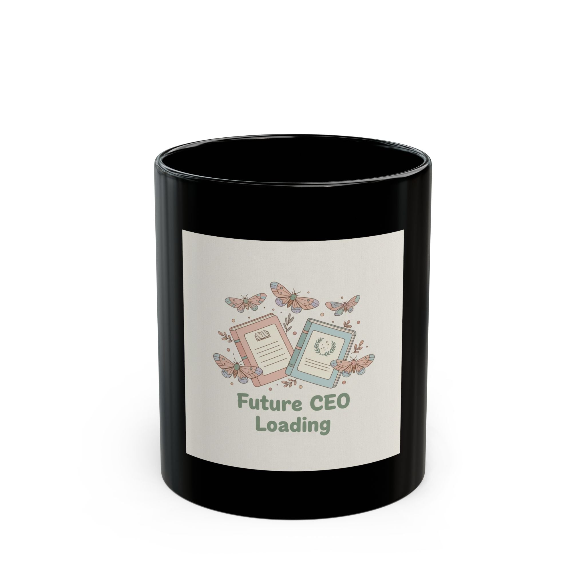 Future CEO Loading Moths Black Mug 11oz