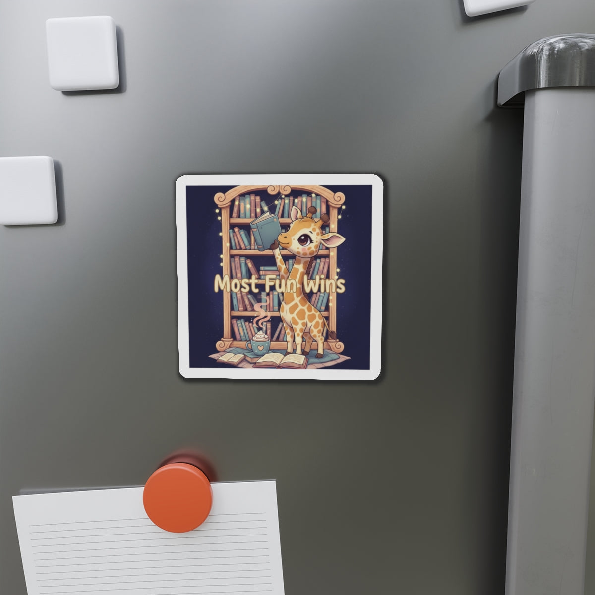 Giraffe Die-Cut Magnet – Most Fun Wins