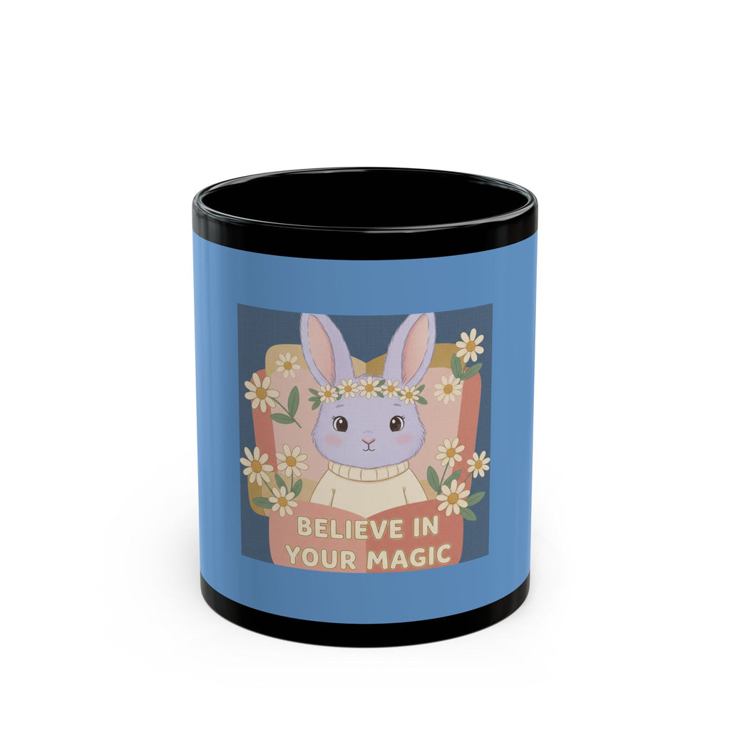 Bunny Black Mug 11oz – Believe in Your Magic