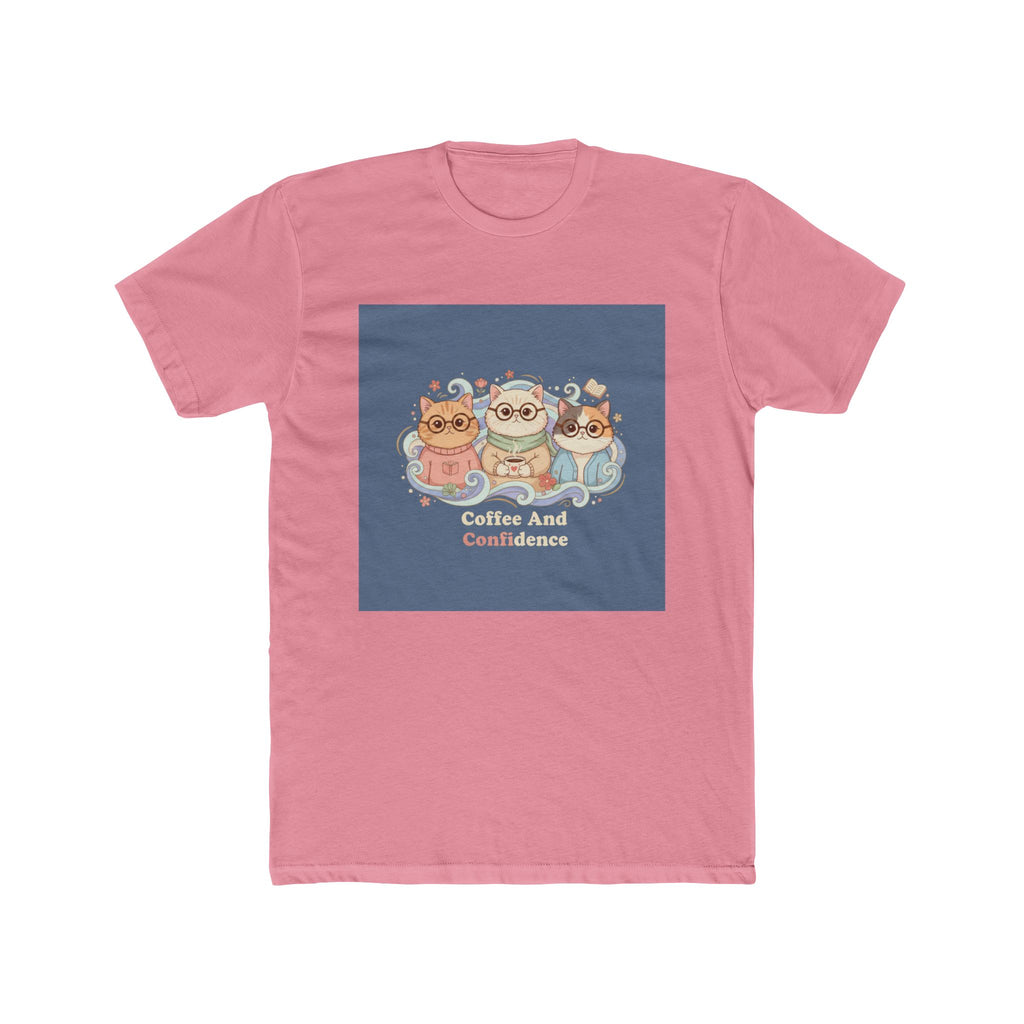 Cats With Glasses Unisex Tee – Coffee and Confidence