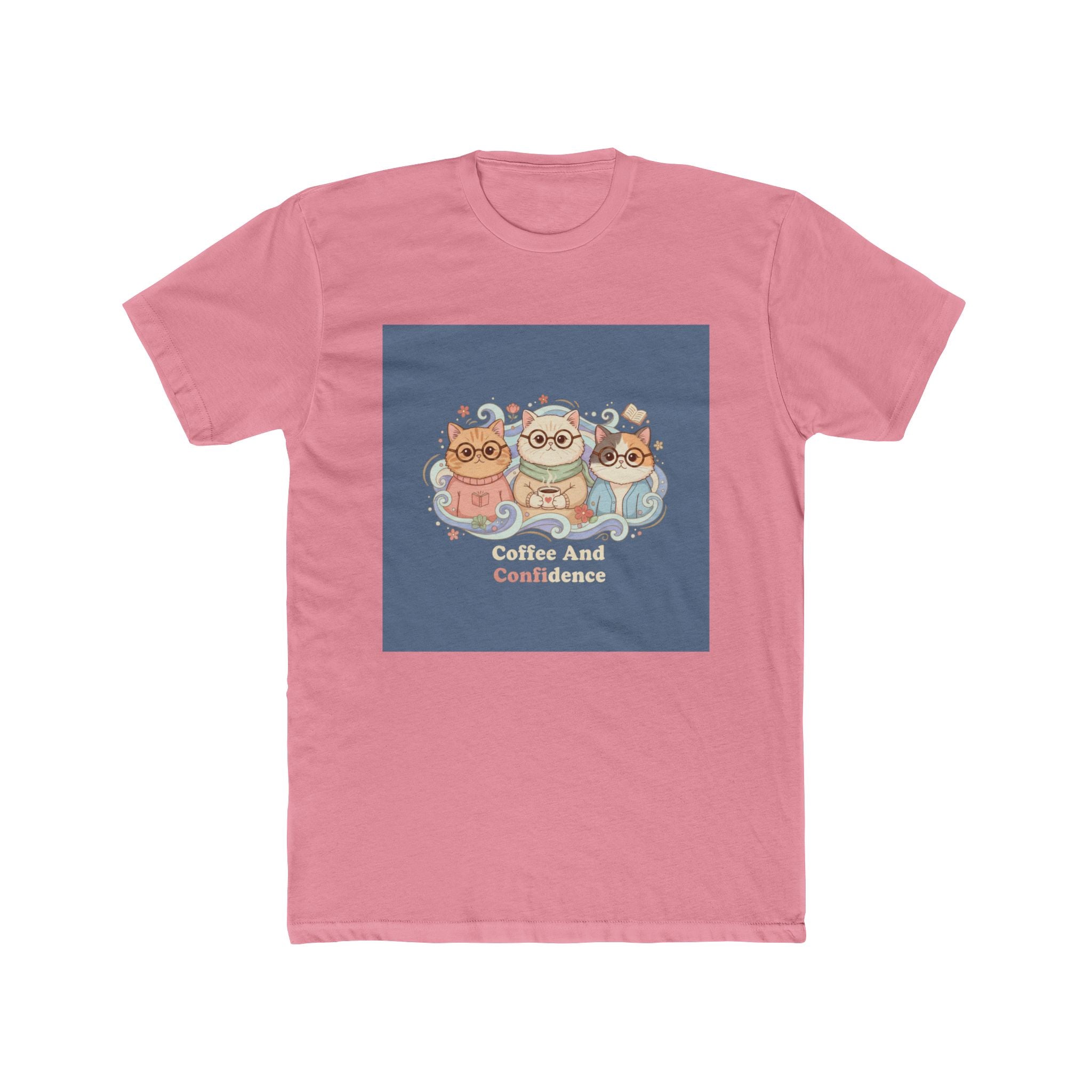 Cats With Glasses Unisex Tee – Coffee and Confidence
