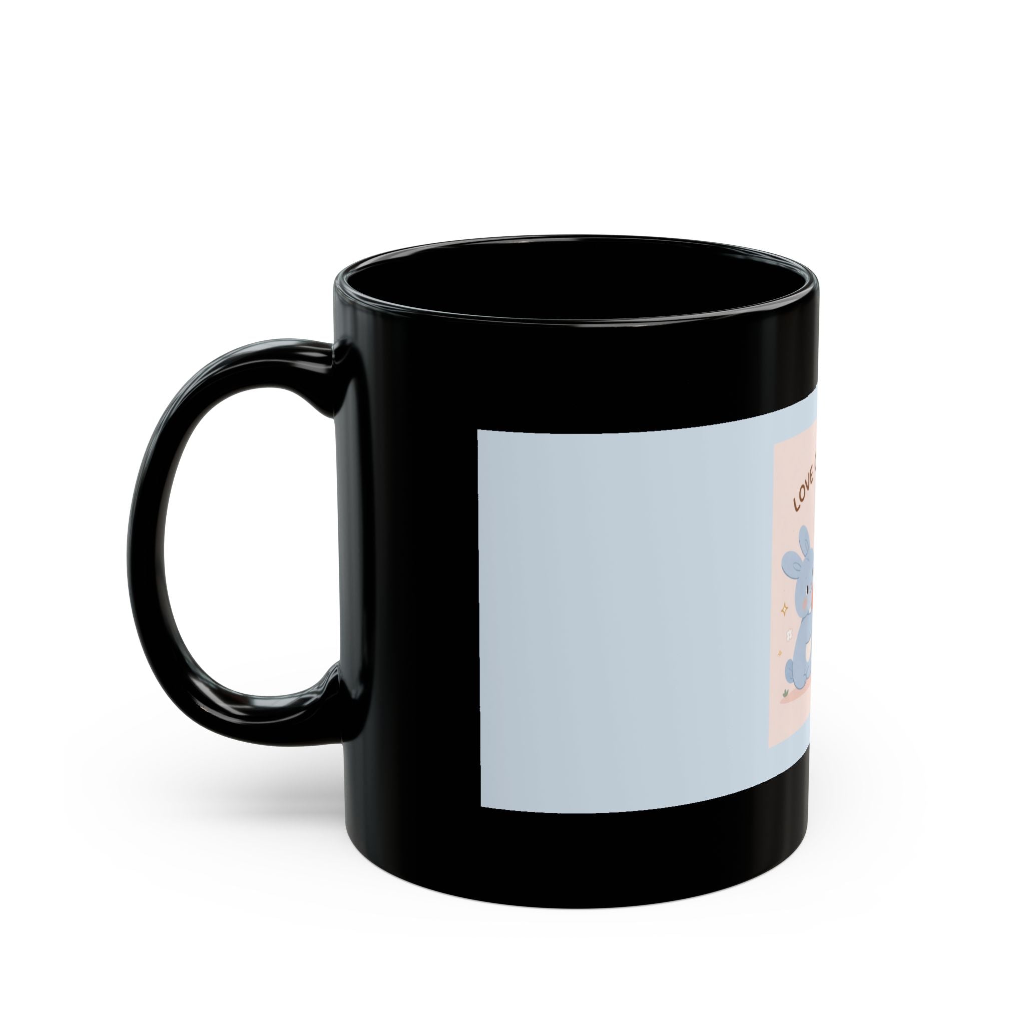 "LOVE CAN BE SOFT" Black Cat Black Mug | College Girl Gift | Fashion | KayKay Classics