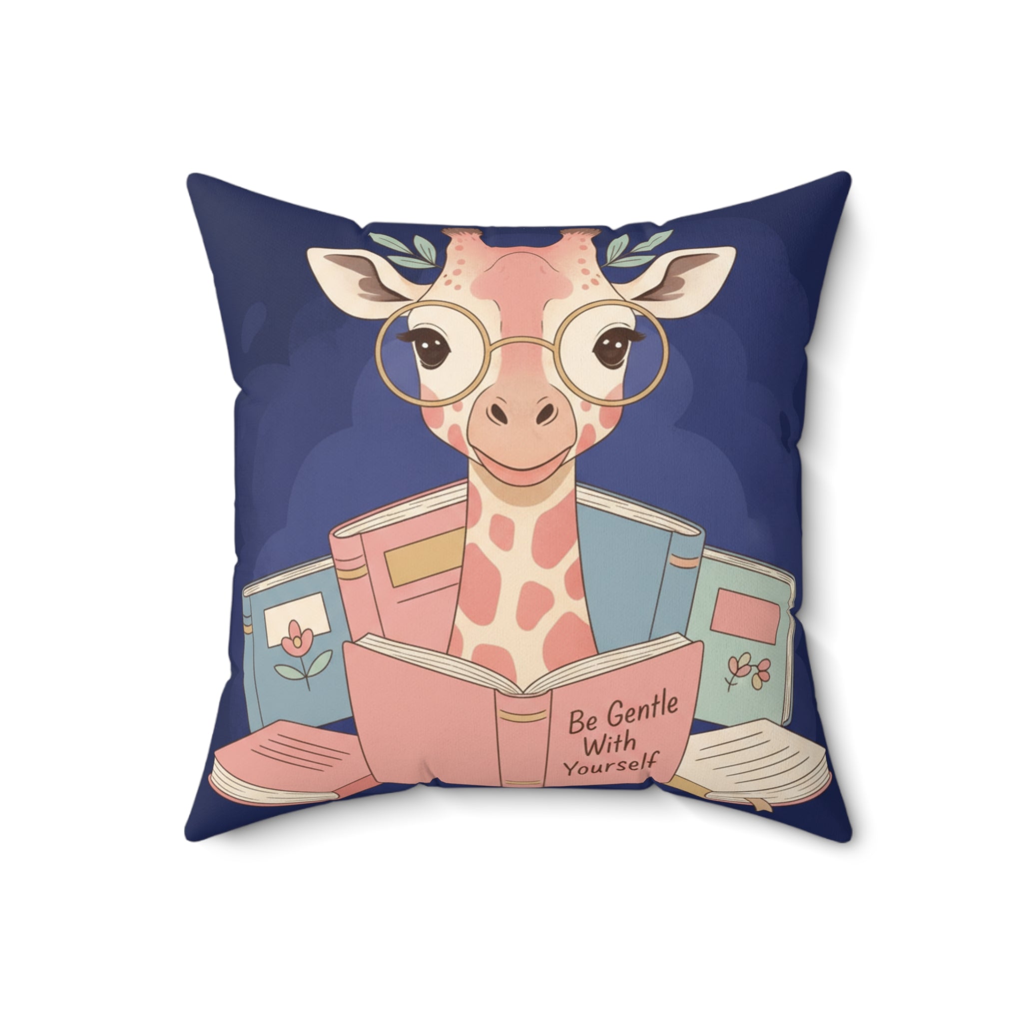 Giraffe Square Pillow – Be Gentle With Yourself